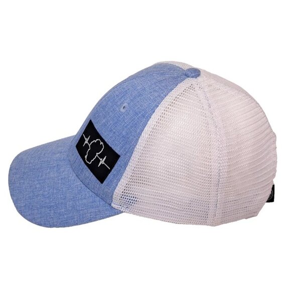 Tahoe Heartbeat Adjustable Snapback Trucker Hat Mesh Back Blue Color Embroidered - Picture 6 of 8